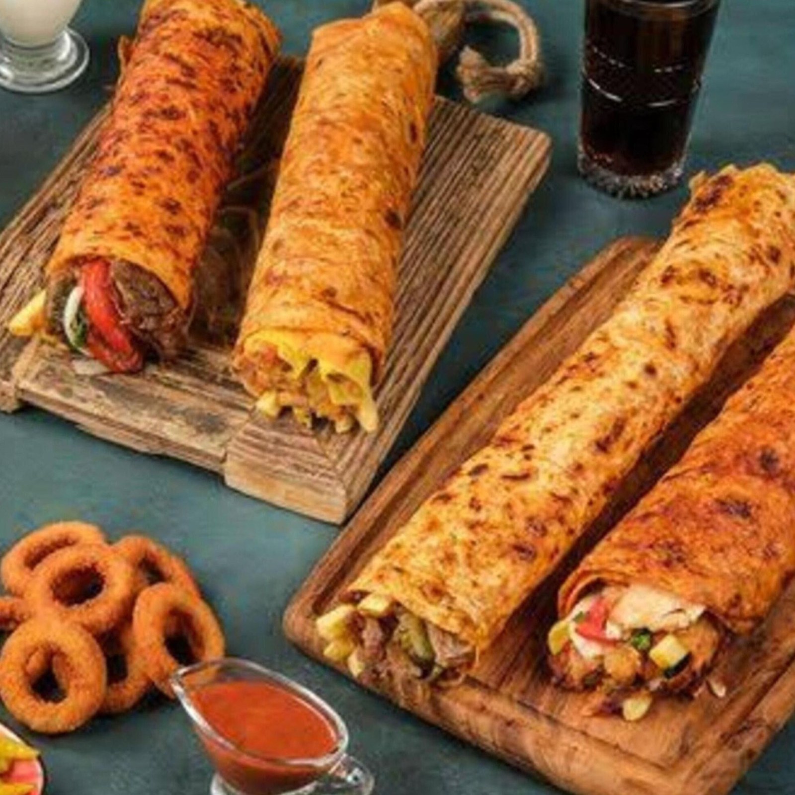 2 Kişilik _2Adet Taş Fırında Kızartılmış Özel Soslu Zurna Dürüm (120+120 Gr)