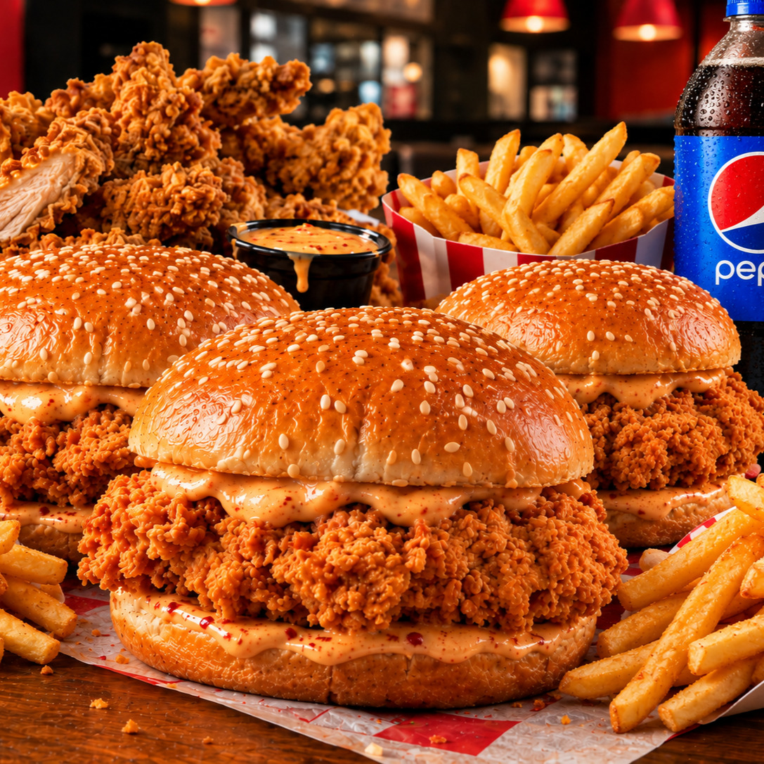 Jr. Tenders 3 Kişilik Hamburger Menü Boll Protein