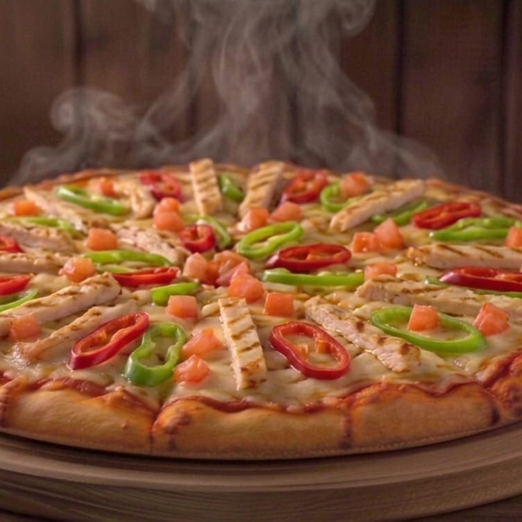 Tavuklu Pizza (Orta Boy) Peynirli Marine Tavuklu VIP Gurme Soslu Sarımsaklım Gurme Pizzacı Pizza