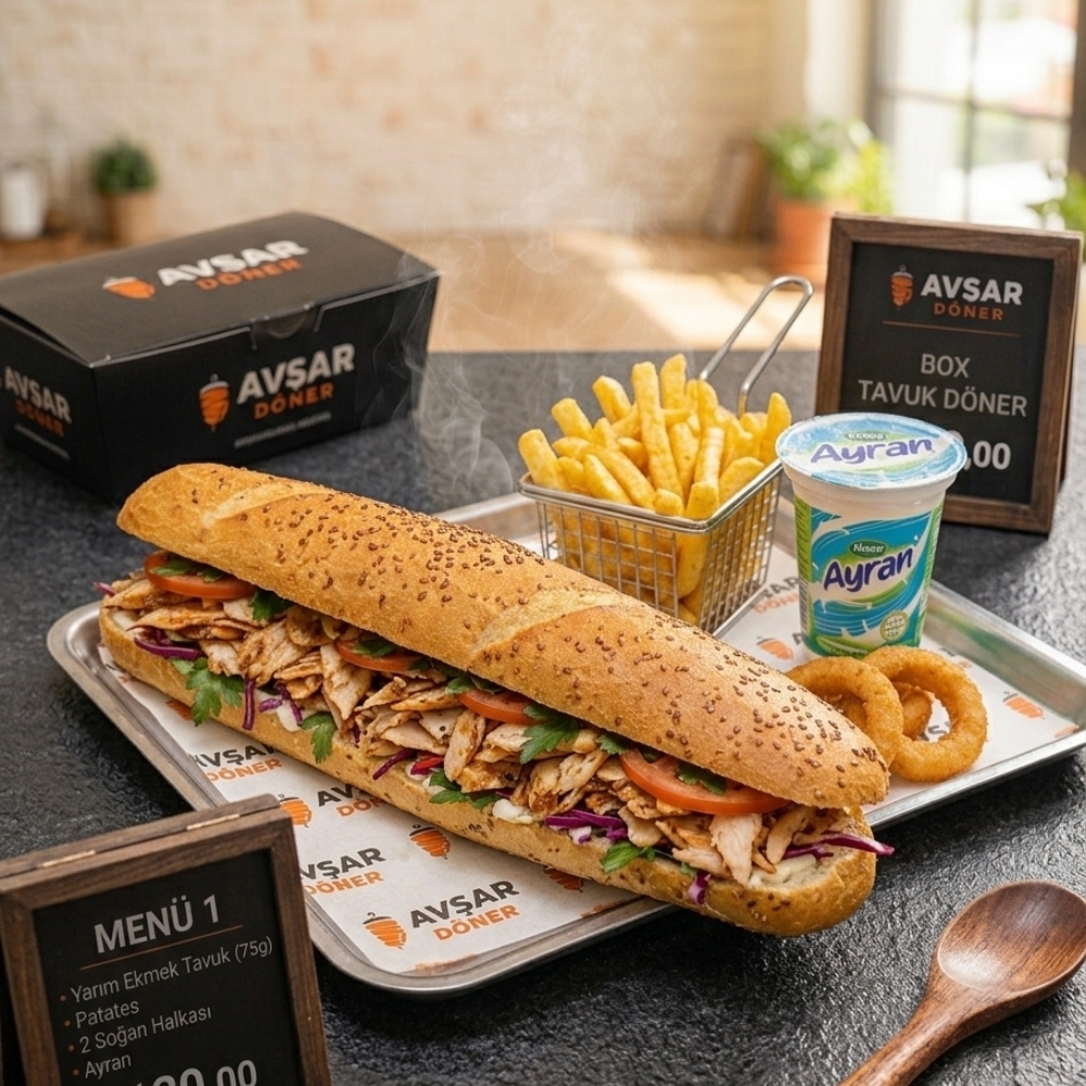 Tavuk Döner Baget Ekmek Menü