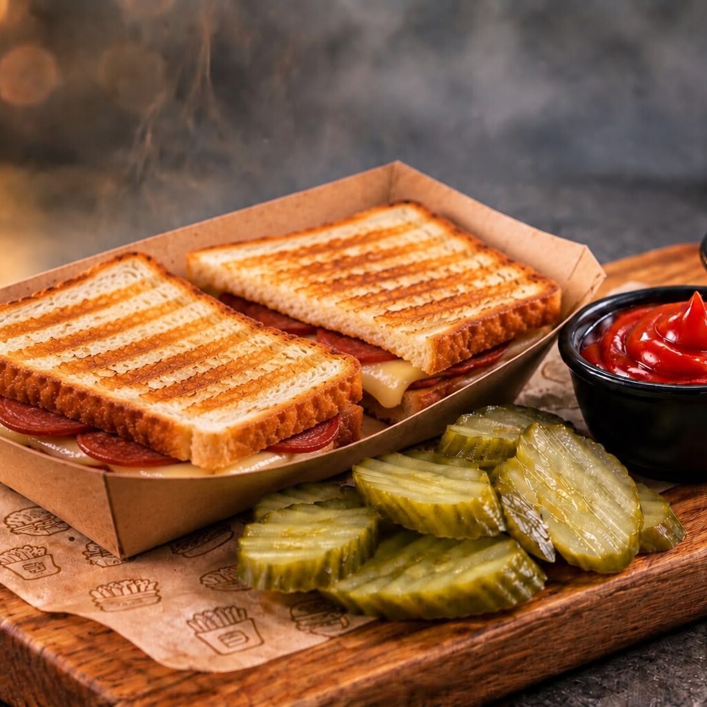 2'li Sucuklu Kaşarlı Tost