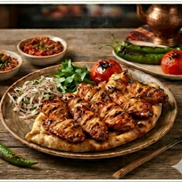 Tavuk Kanat Ziyafet Menüsü (6 Çeşit Meze ve Tatlı İkramlı)