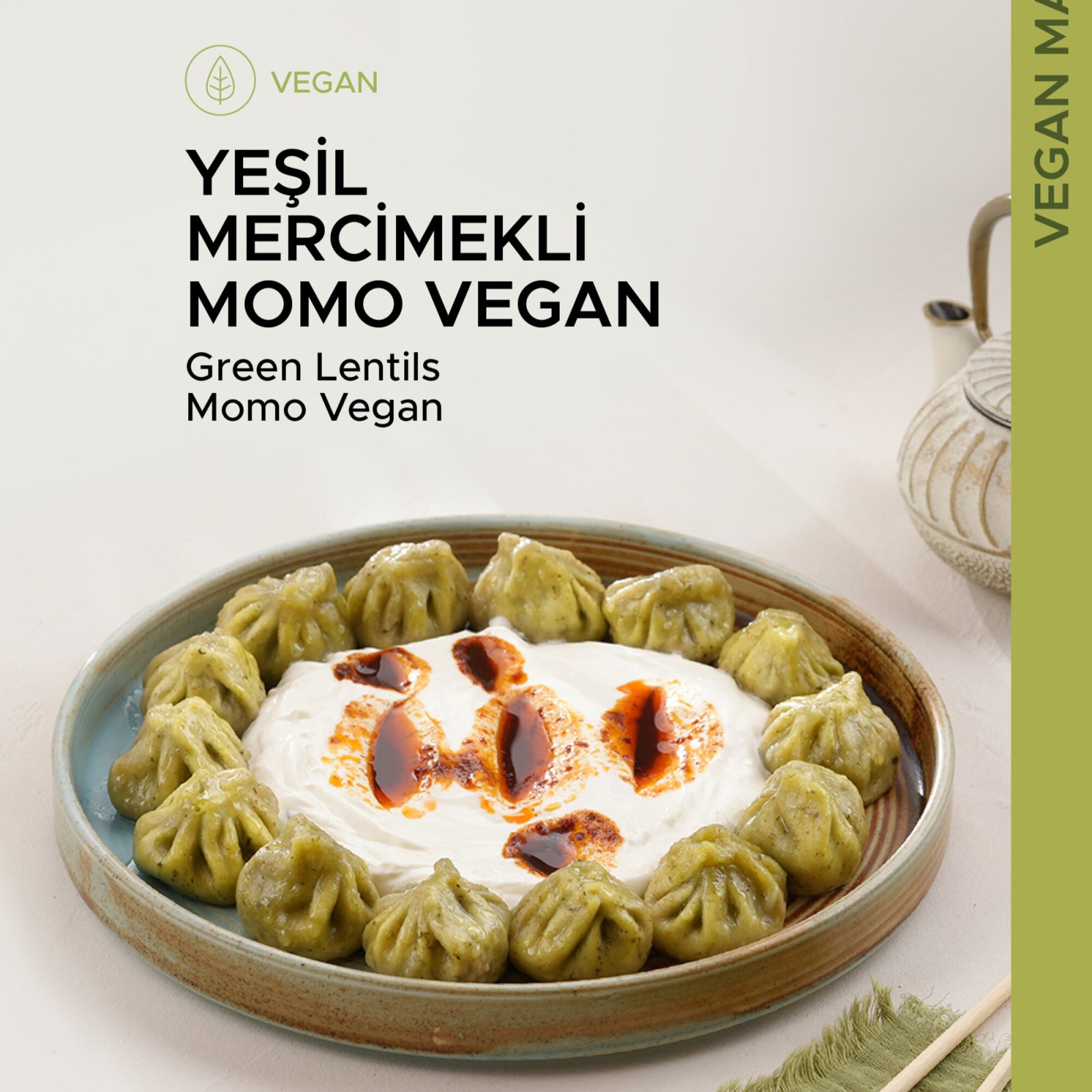 Beğendili Mercimekli Momo Haşlanmış Mantı