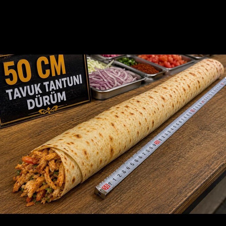 Tavuk Tantuni Dürüm 50 cm.