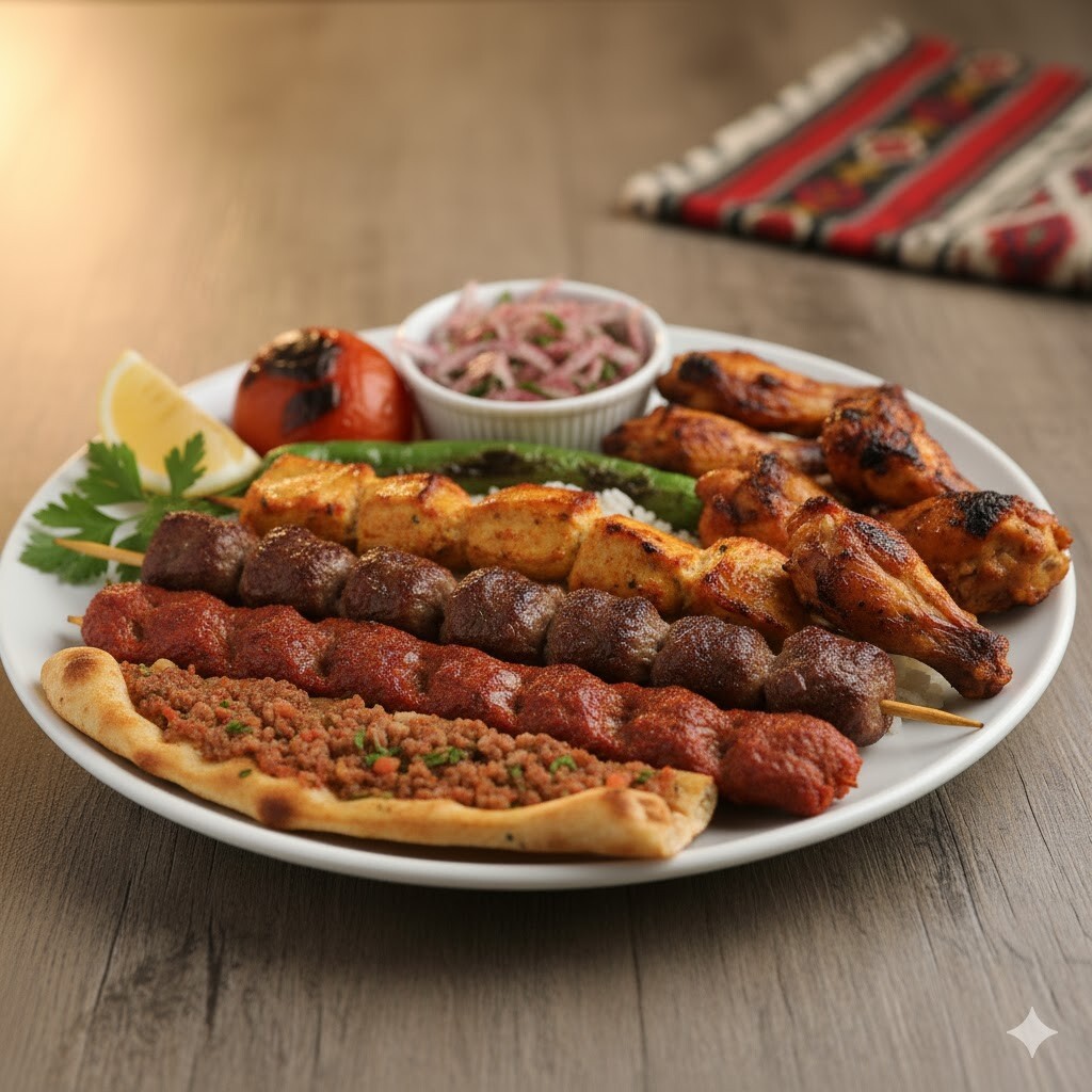 1. Klasik Aile Karışık Kebap Menüsü (4-5 Kişilik)
