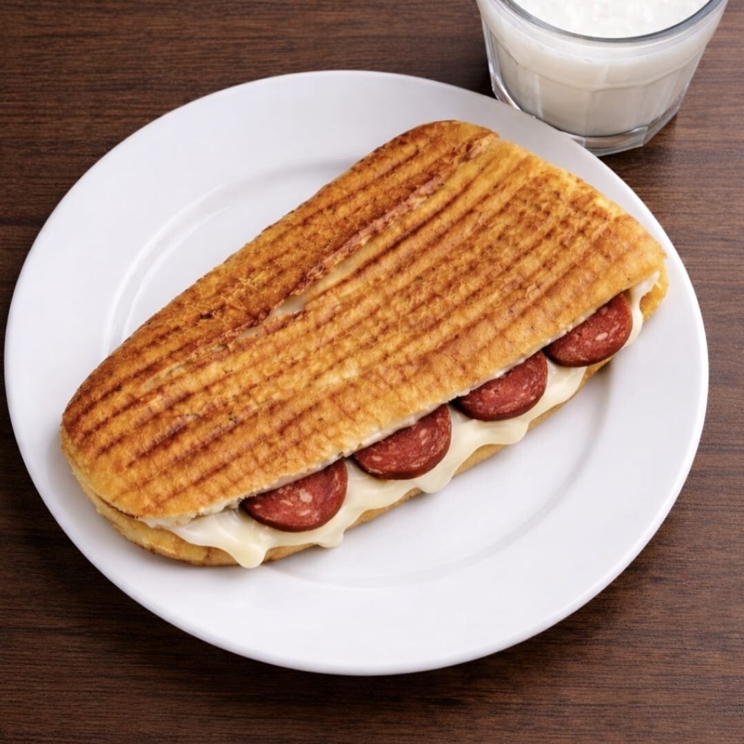 Sucuklu Kaşarlı Tost (Yarım Ekmek)
