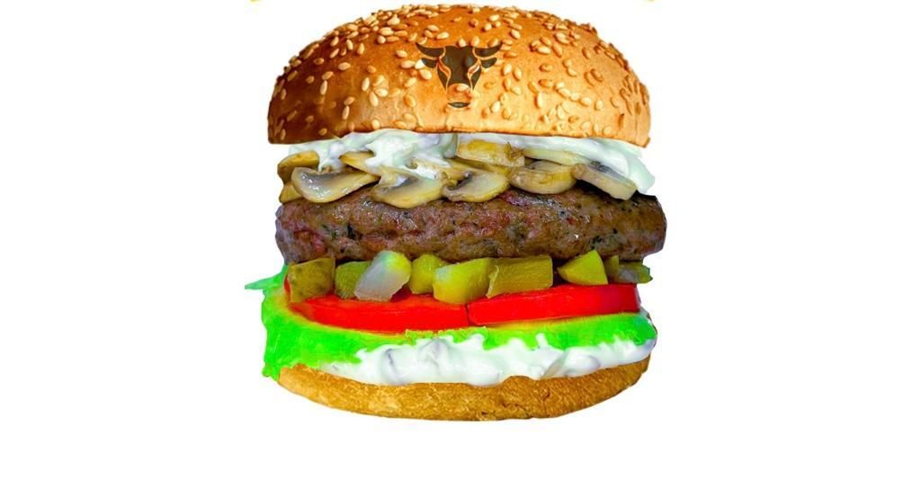 Mushroom Burger ve Patates kutu içecek