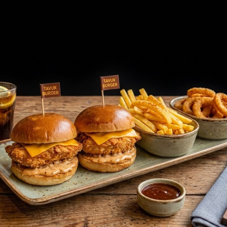 İkili Chicken Burger Menü