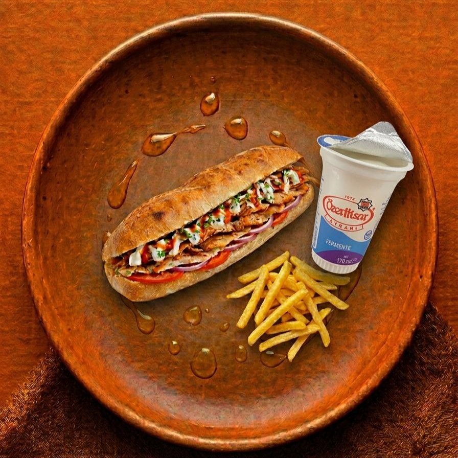 Medium Tavuk Döner Ekmek Ayranlı