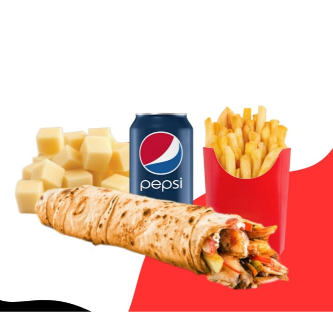 Kaşarlı Dürüm + Patates + kola