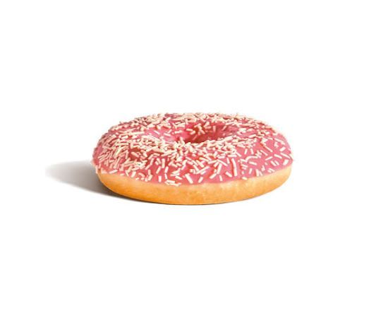 Çilekli Beyaz Çikolata Süslemeli Donut