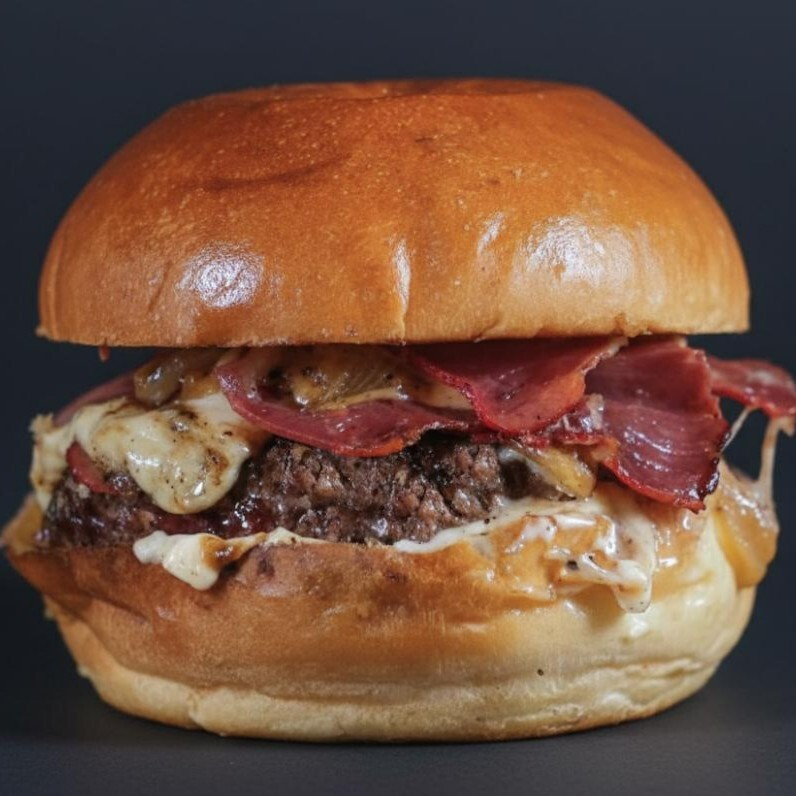 Pastırmalı Cheese Burger (PATATES KIZARTMASI İLE)