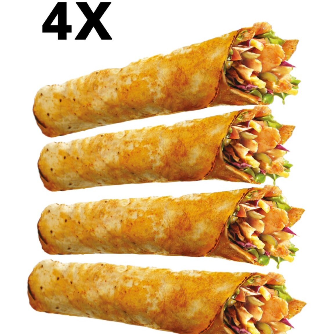4 Adet Tavuk Dürüm