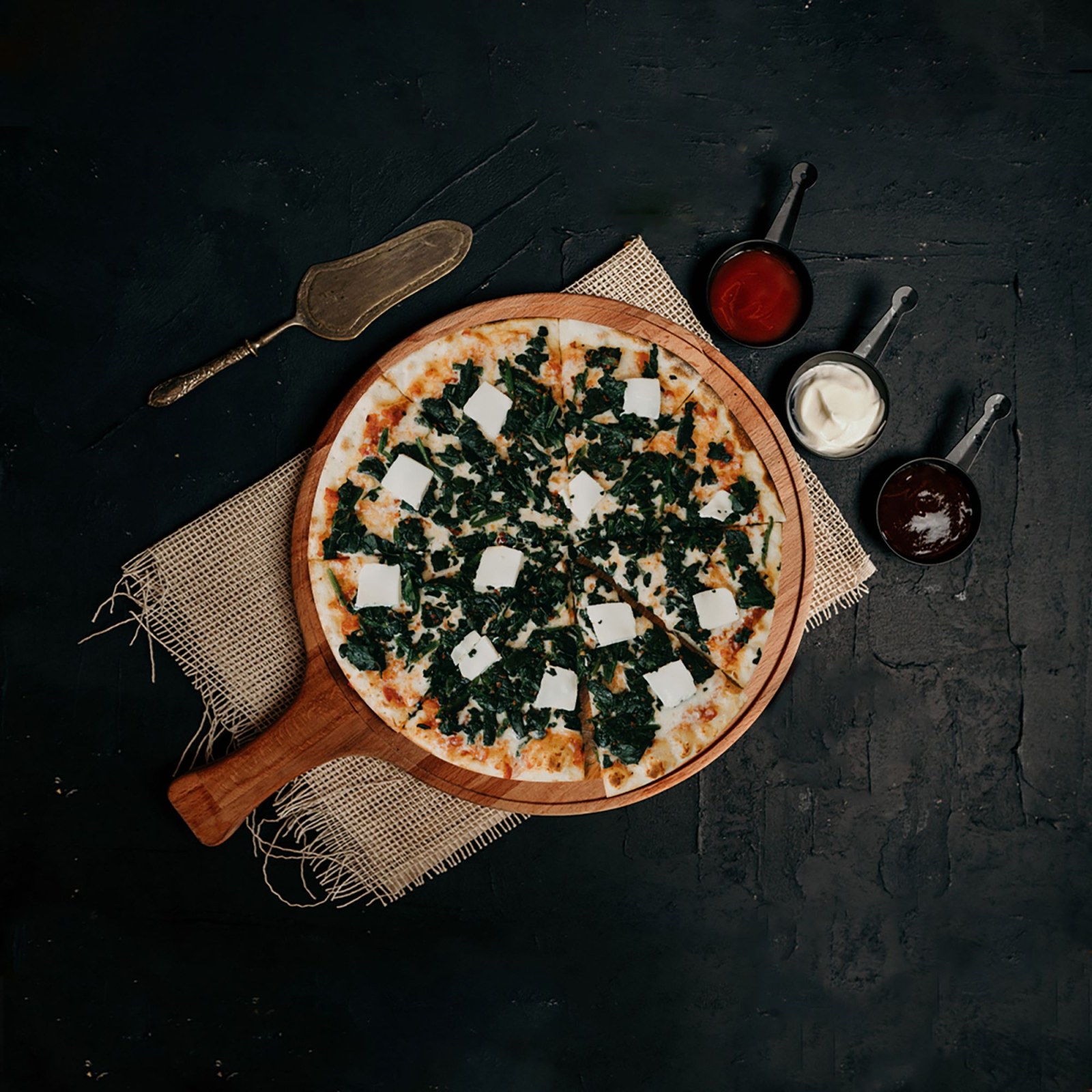 Ispanaklı Pizza (Standart Boy)