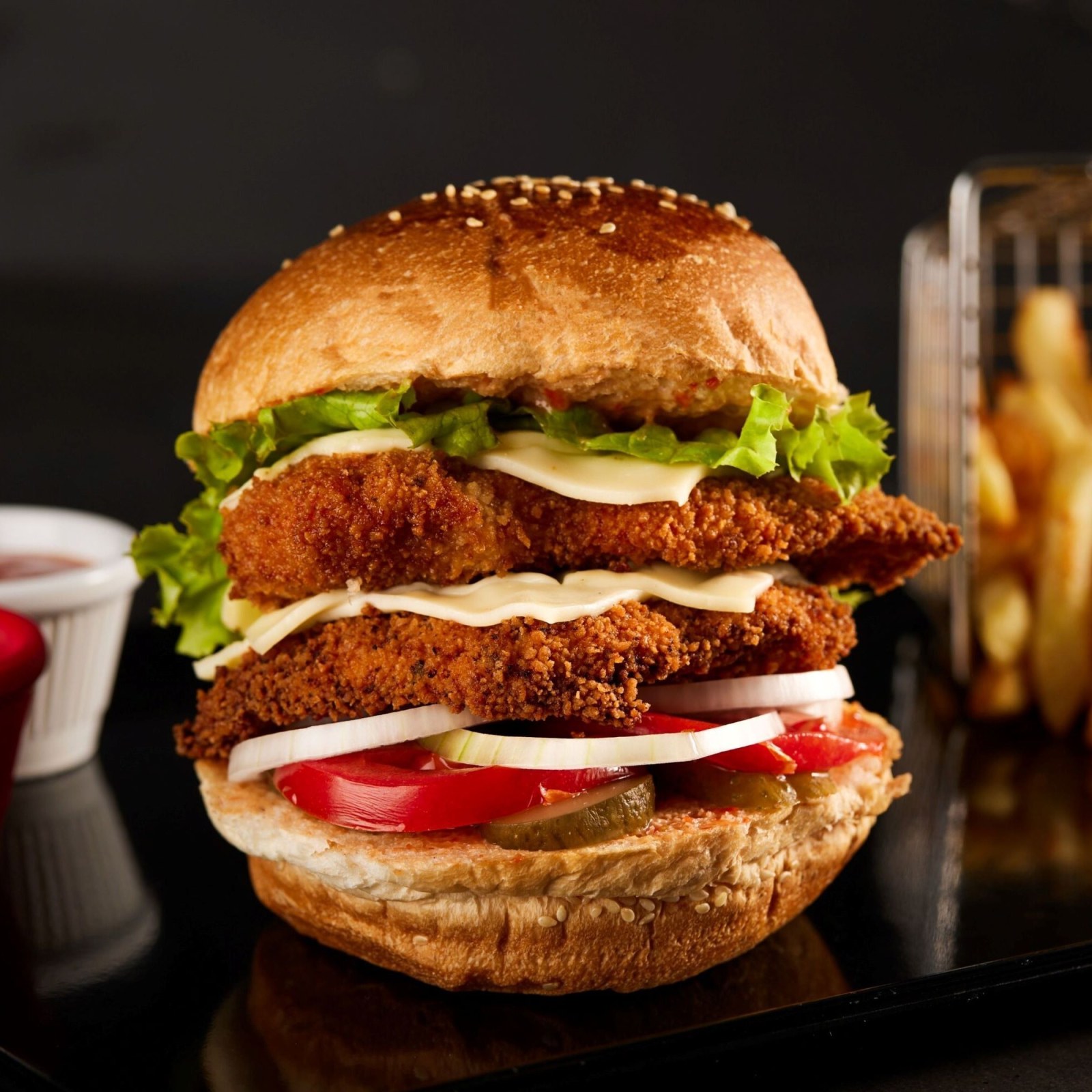 Double Chicken Burger