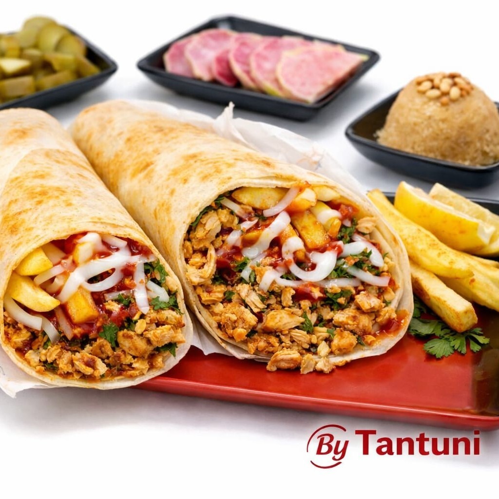 Hatay Usulü Tavuk Tantuni Dürüm