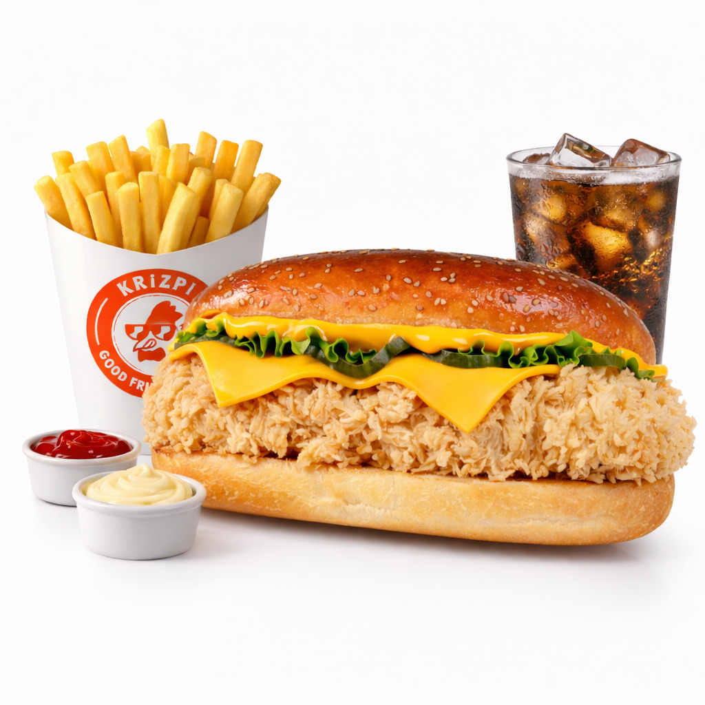 Cheddarviç + İçecek + Patates Kızartması + 2 Adet Sos