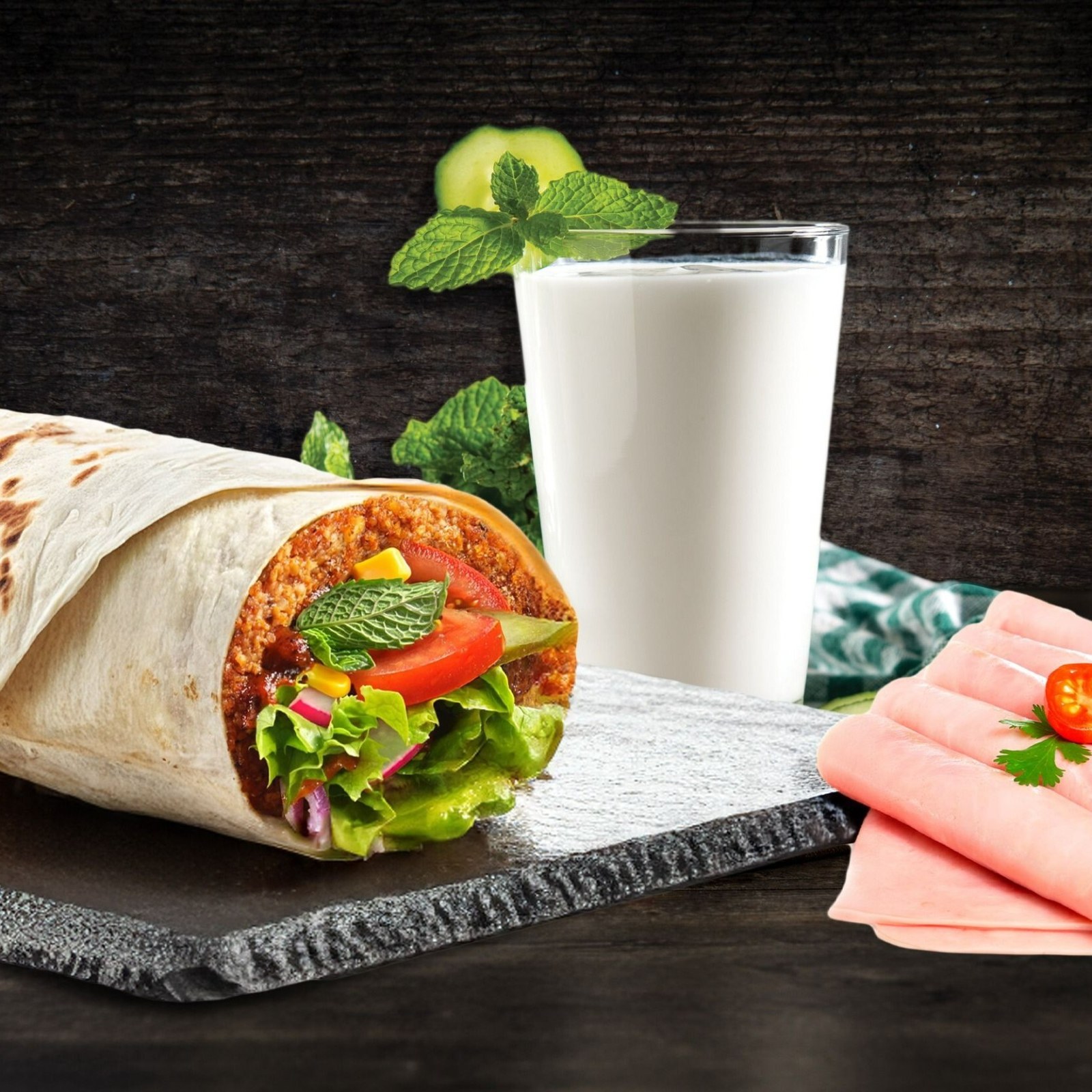 Gurme Spesiyal Dana Jambonlu Çiğ Köfte Dürüm