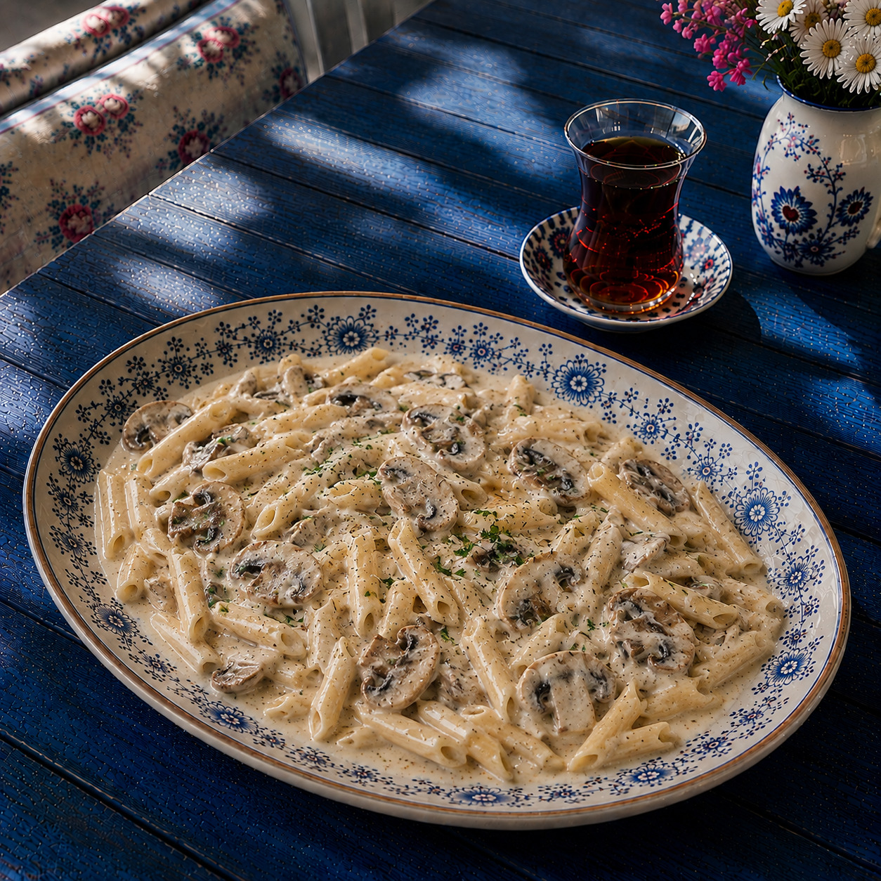 Mantarlı Kremalı Makarna