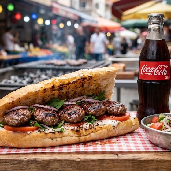 Ekmek Arası 5 Adet Izgara Köfte + Kola