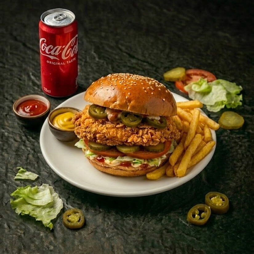 Acılı Chicken Burger Menü