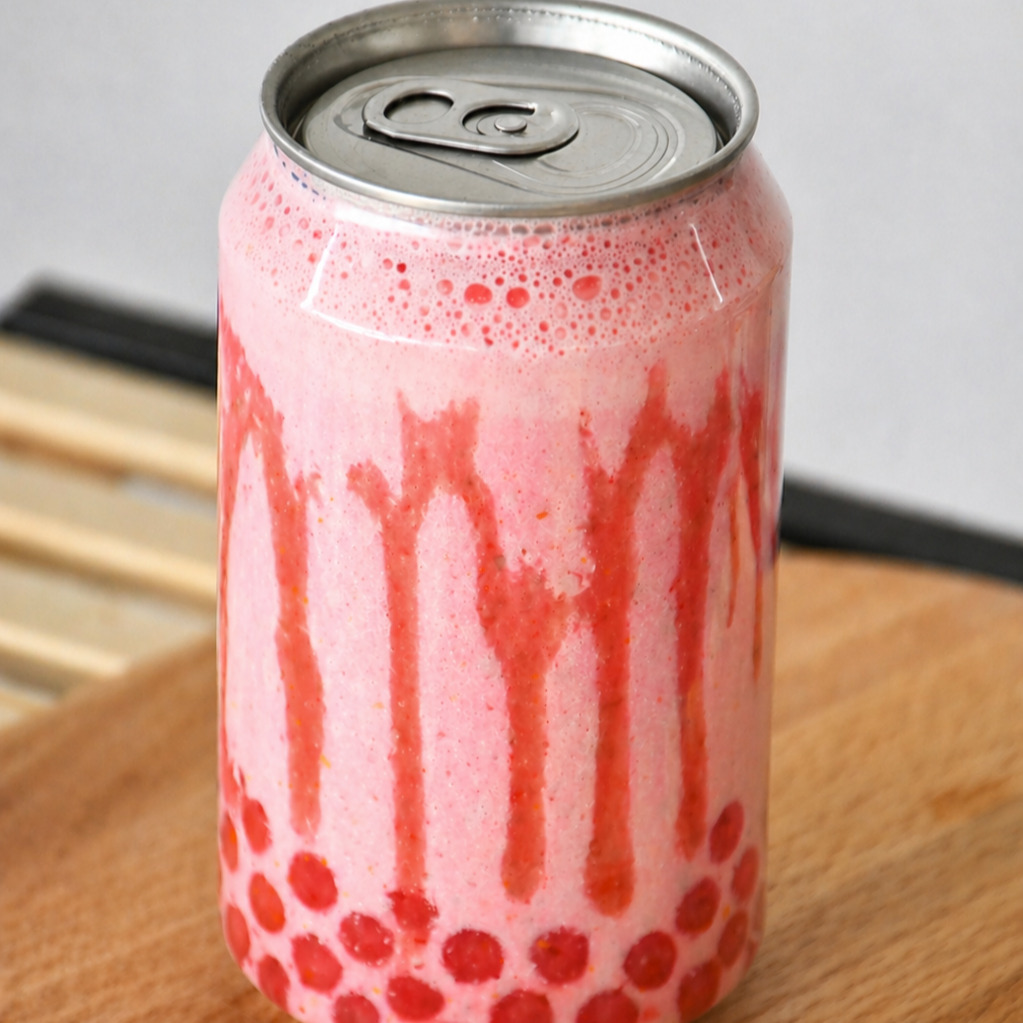Çilekli Bubble Tea 330 ml