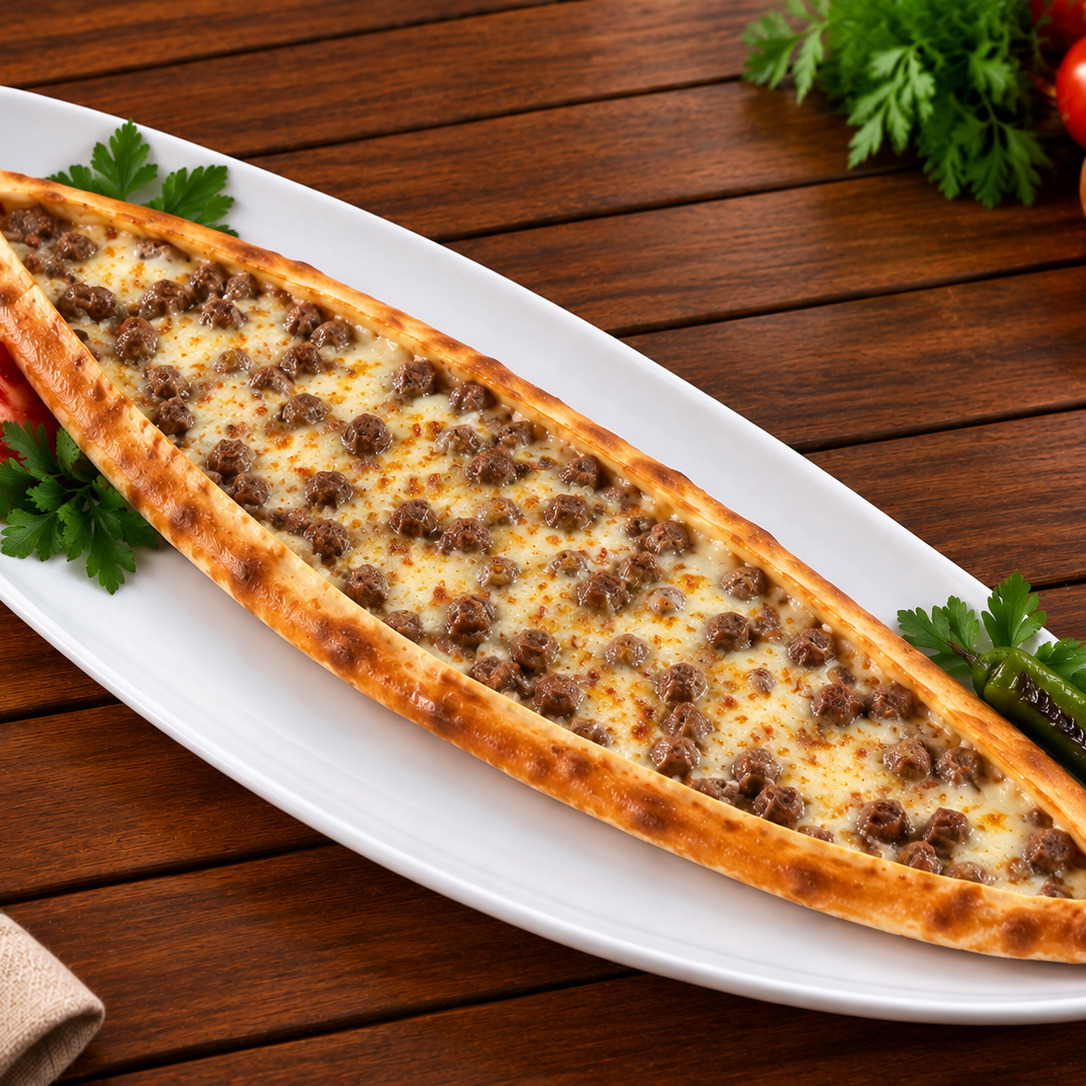 Kavurmalı Kaşarlı Pide