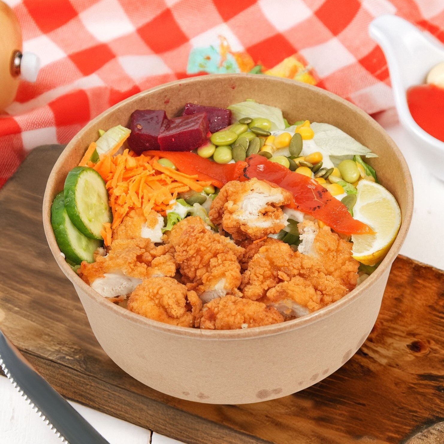 Kajun Tavuk Salata Bowl