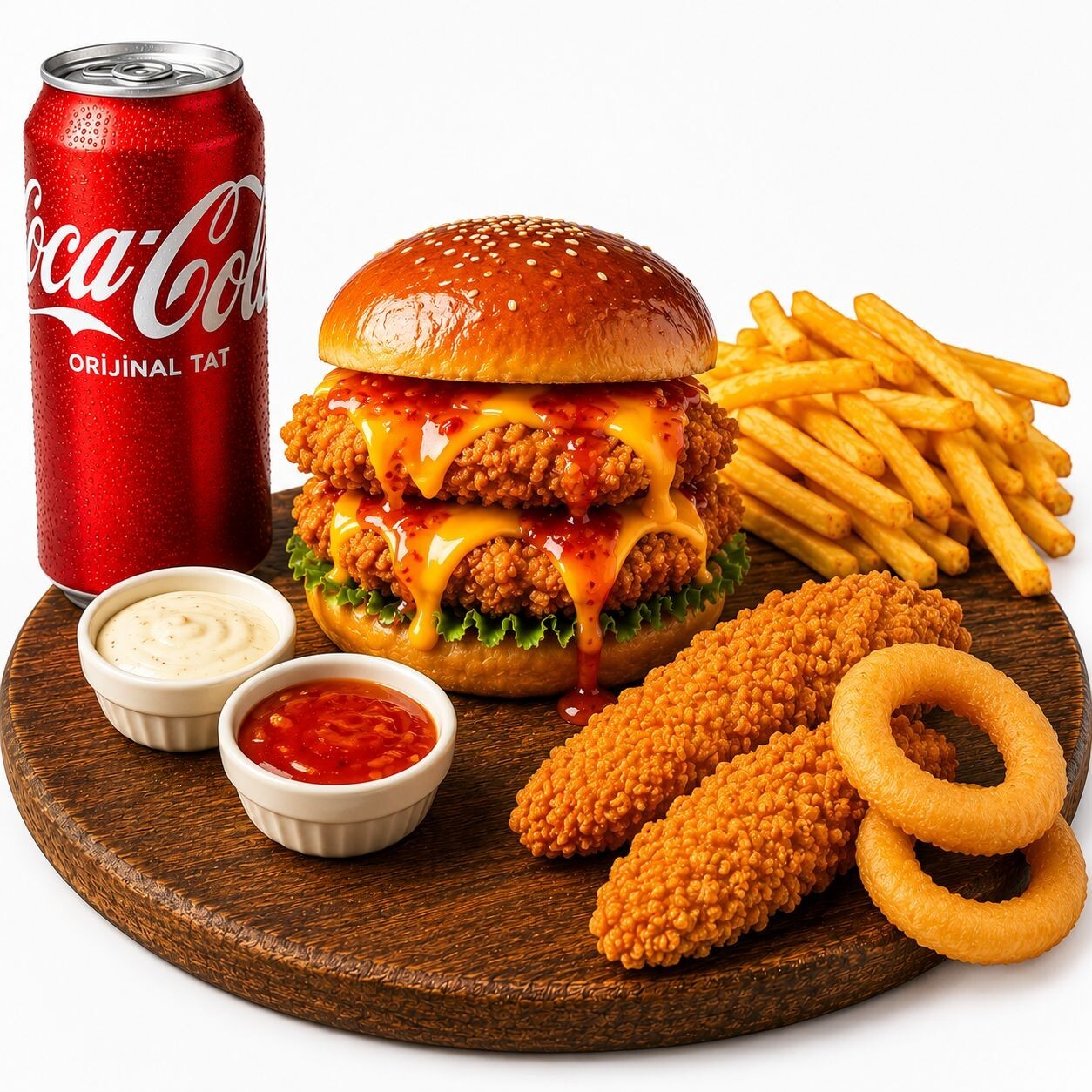 Spicy Cheddar Burger Mix Menü