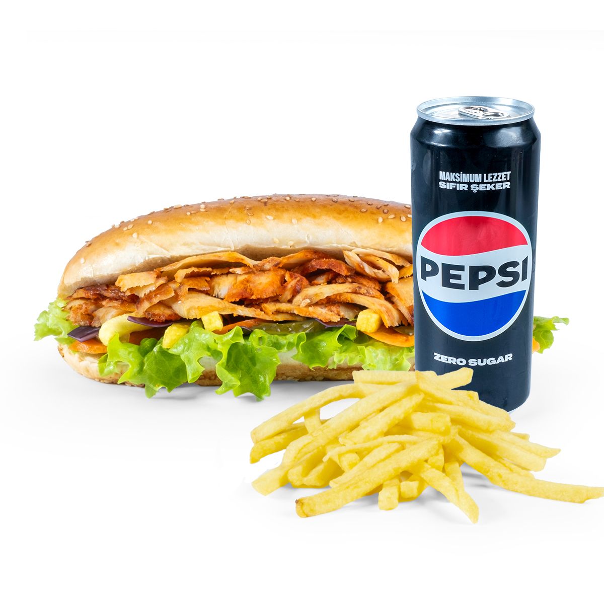 Ekmek Arası Tavuk Döner Menü (70gr.)