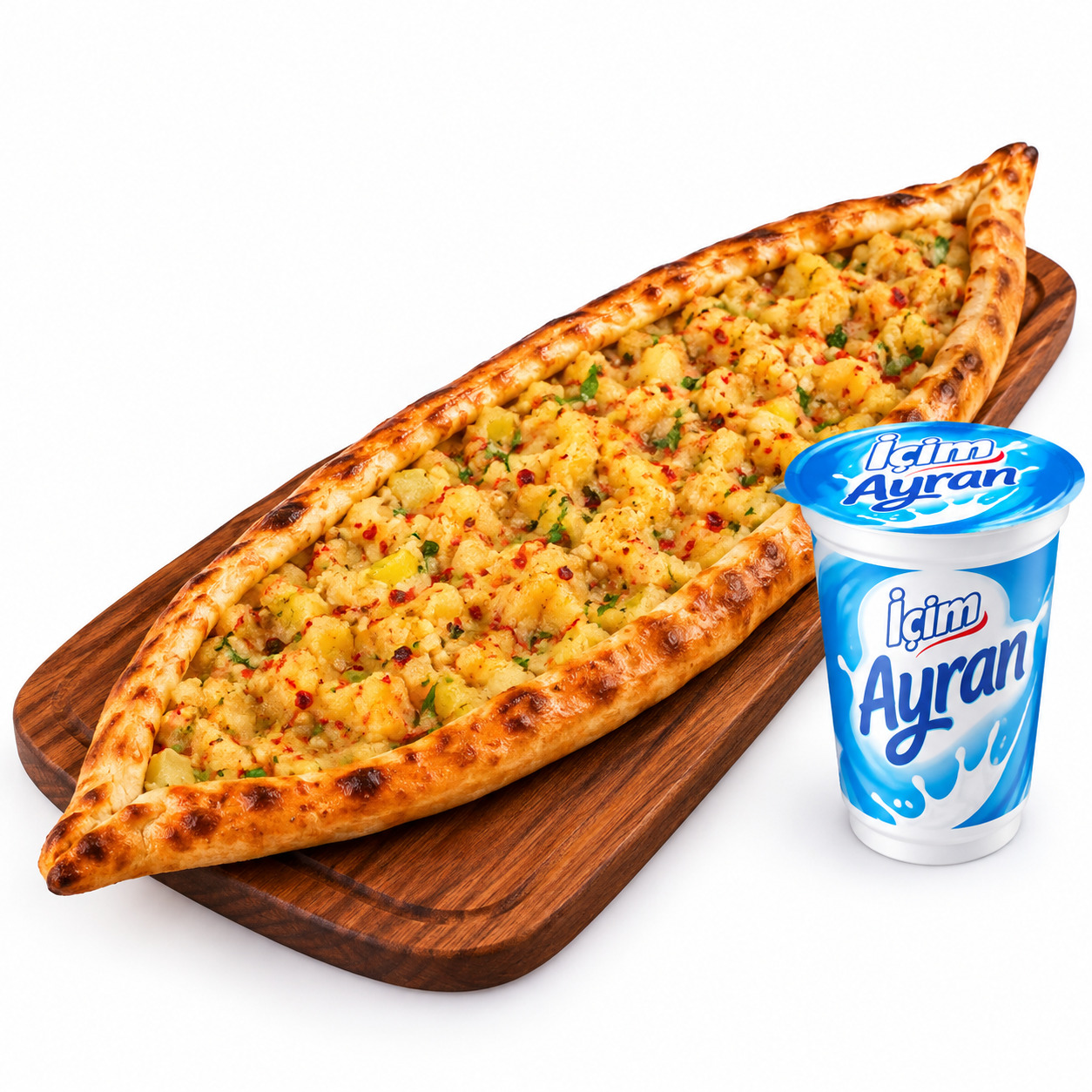 🥔🔥45 cm Boyutunda Doyurucu Patatesli Pide Menü