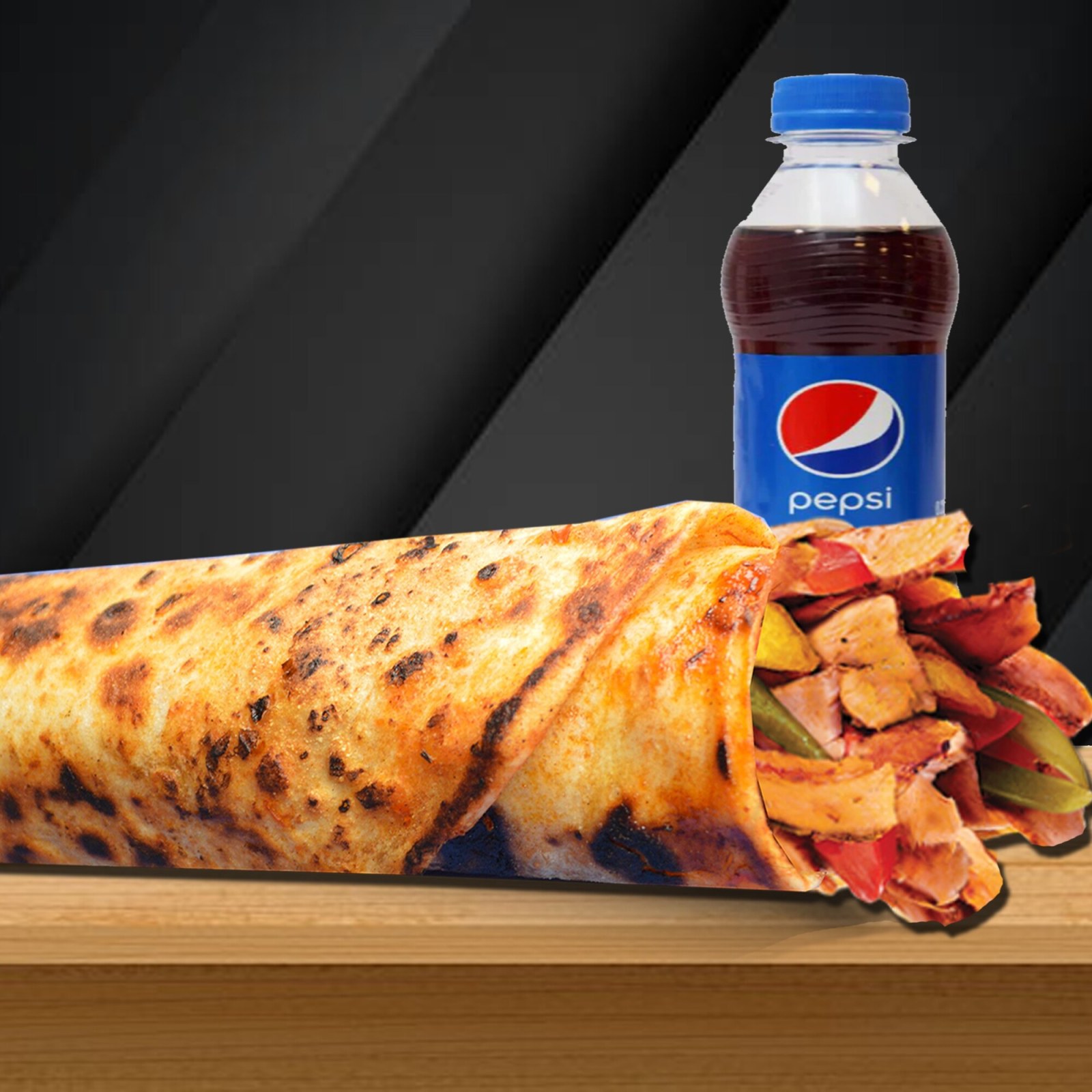 Avantajlı Tavuk Döner Dürüm & Pet Şişe İçecek Menü