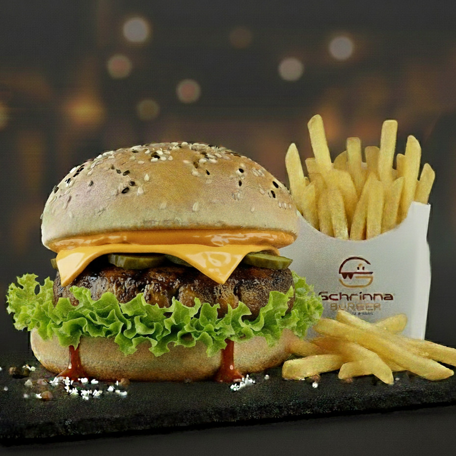 Peri Peri Soslu Burger & Patates Kızartması Menü