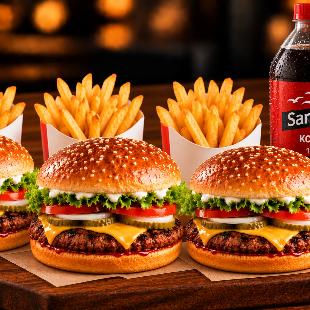 Burger Menü 3 Kişilik