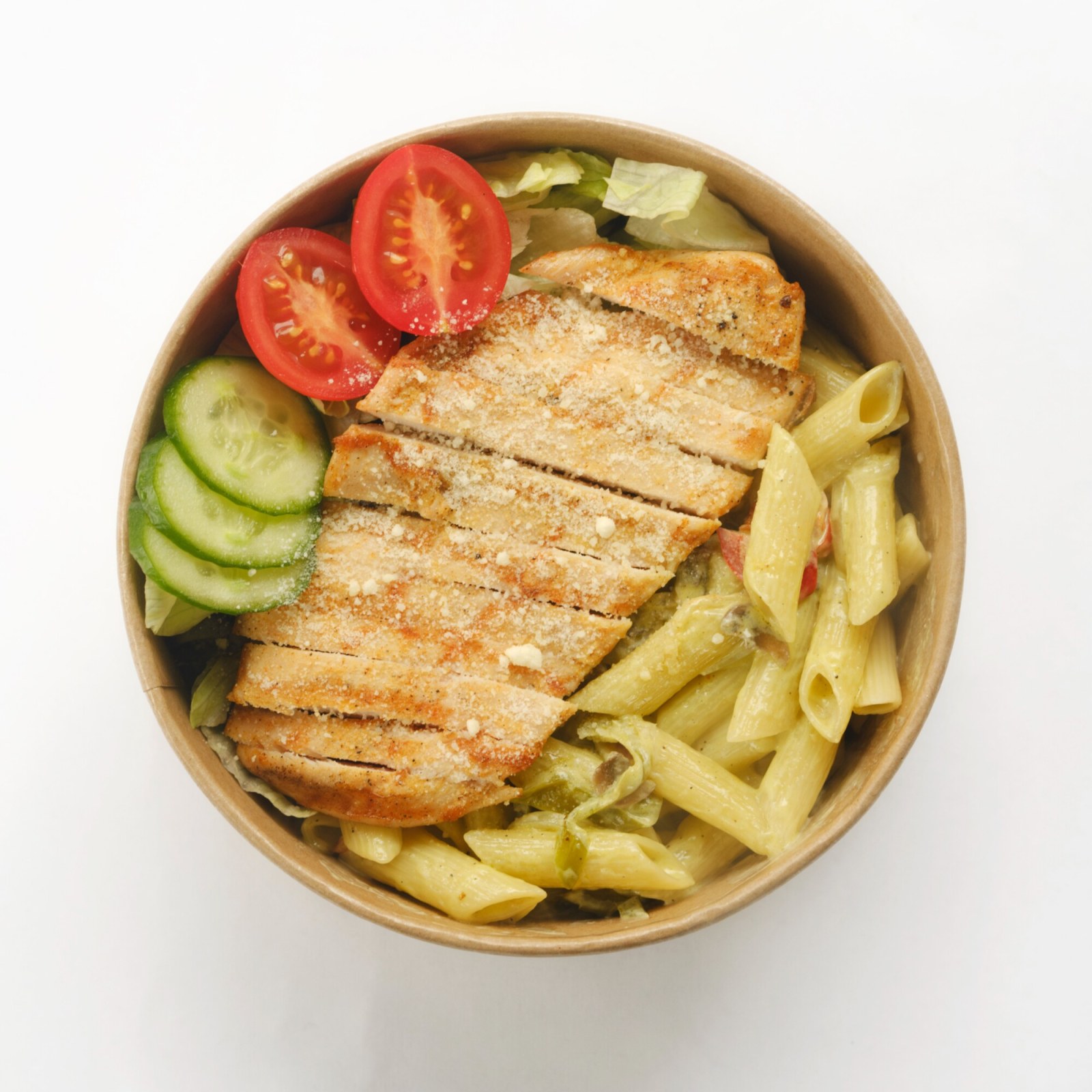 Tavuklu Alfredolu Penne Bowl