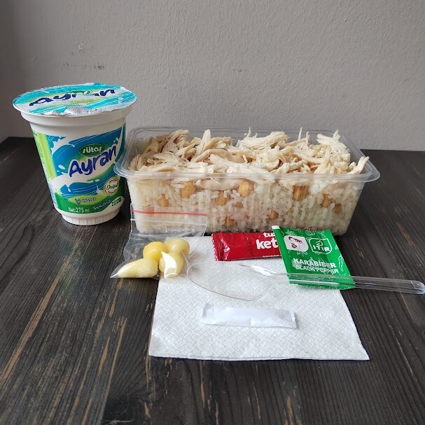 Sporcu Menü 2 (420 gr Pilav+ 80 gr tavuk +1 Büyük ayran)
