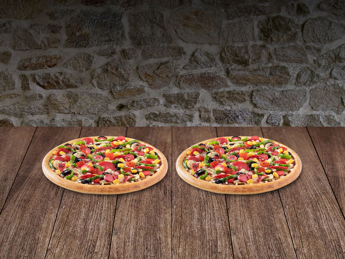 2 Adet Orta Boy Texas Pizza Menü