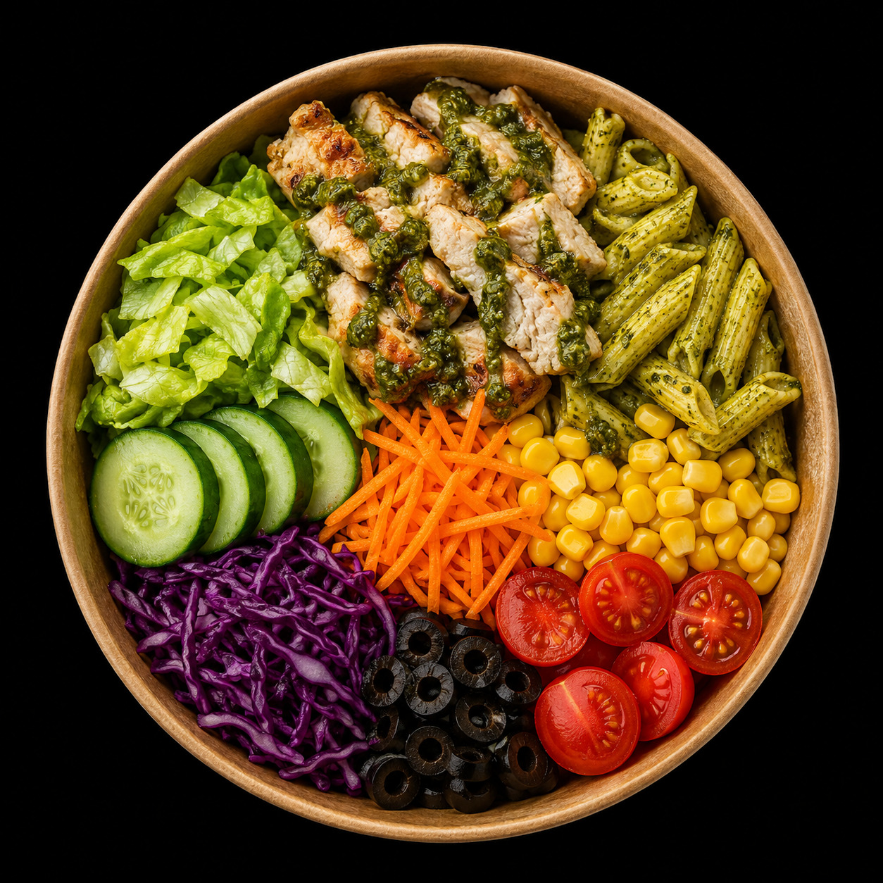 Pesto Soslu Tavuklu Bowl
