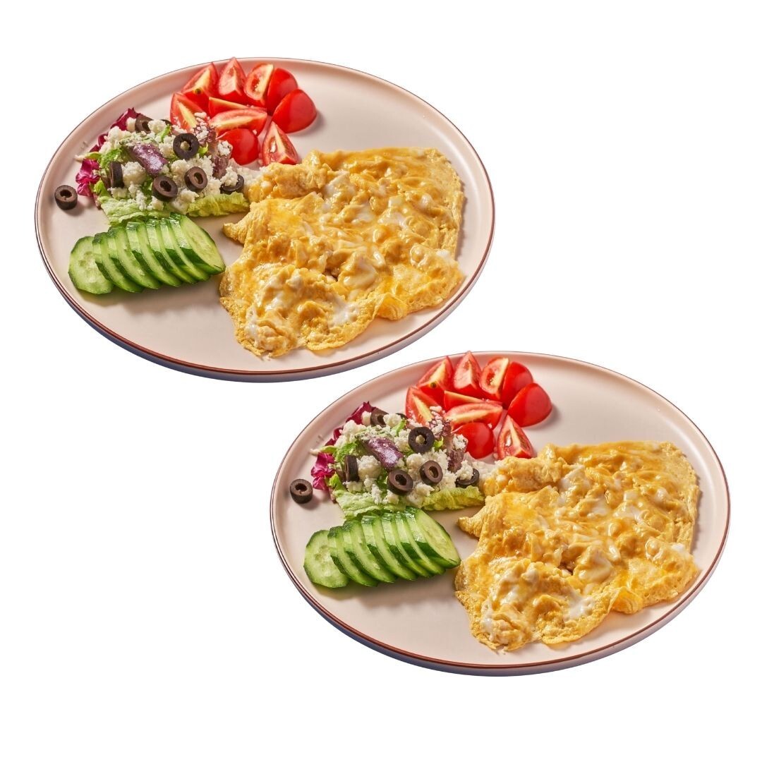 2'li Çırpılmış Yumurtalı Kahvaltı Tabağı Menü
