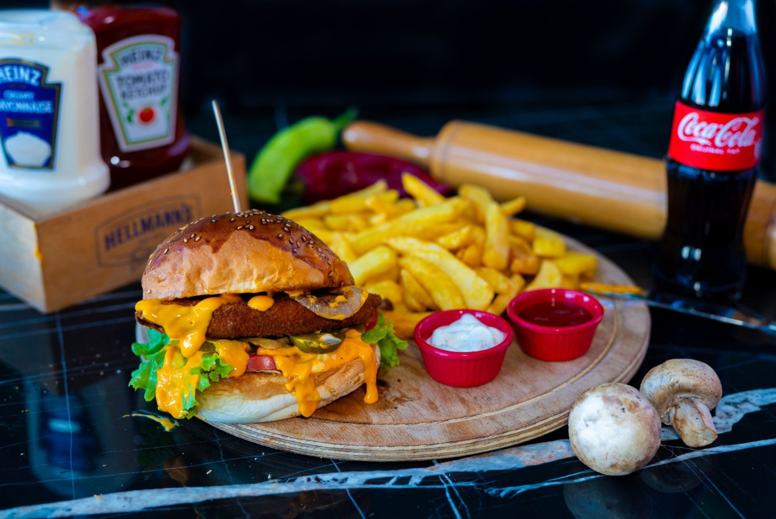Chicken Burger + Kızartma