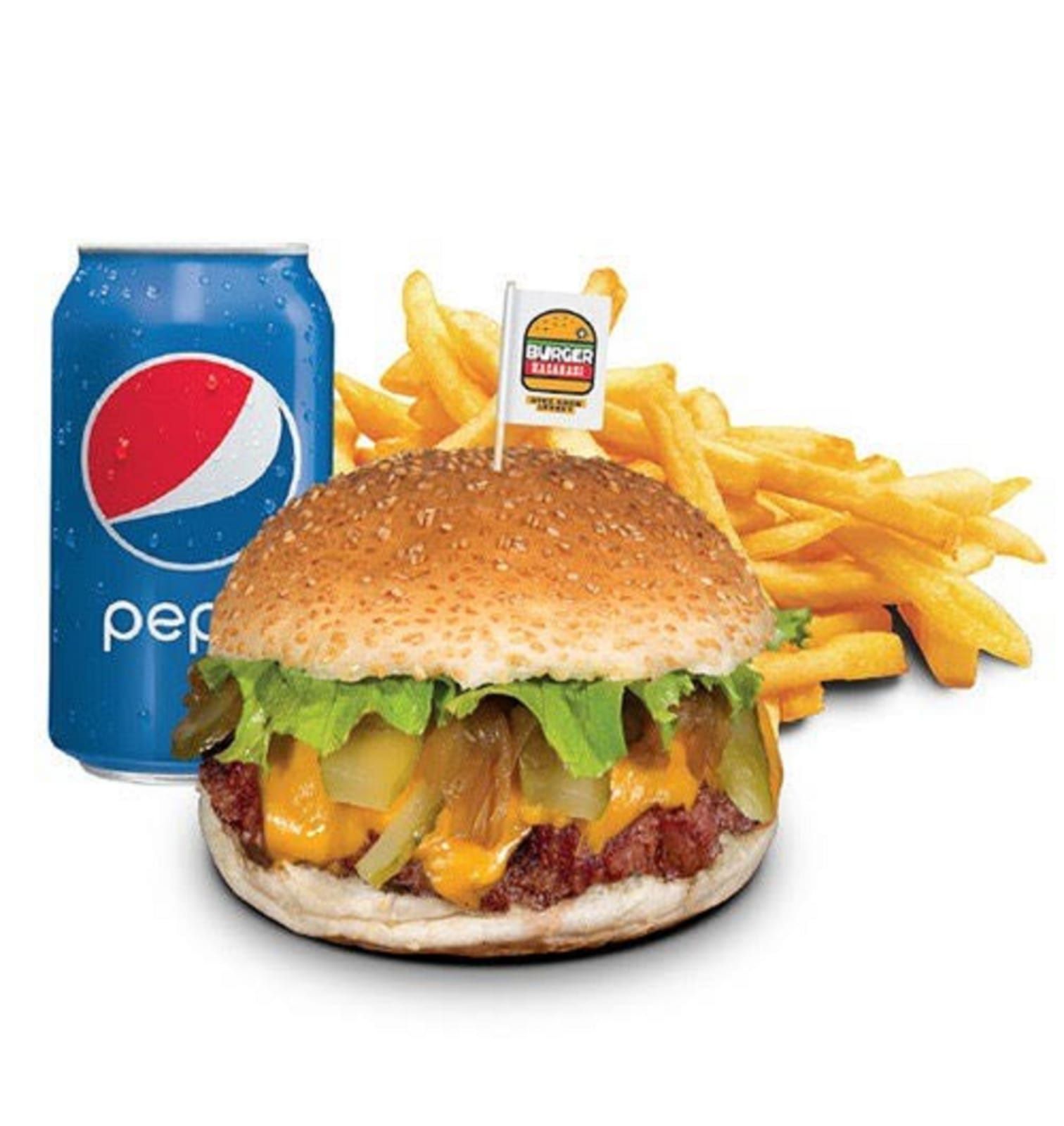Cheeseburger Menü+Pepsi 330 ml