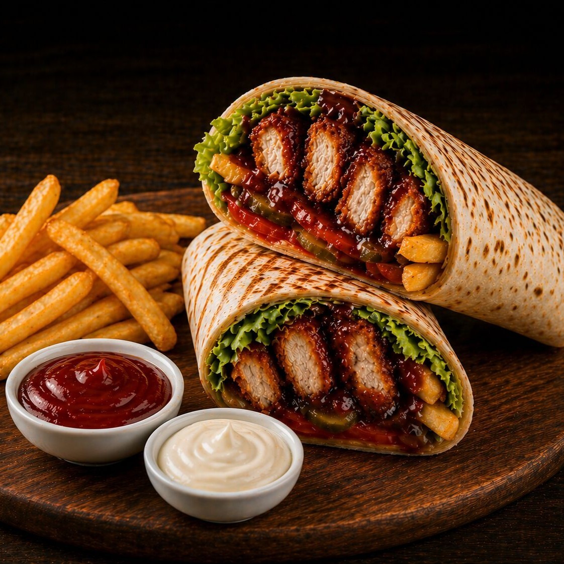 Bbq Tenders Roll Menü