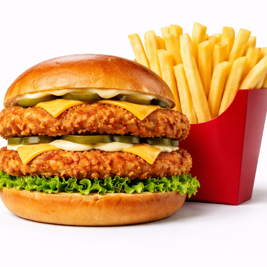 Double Tavuk Burger