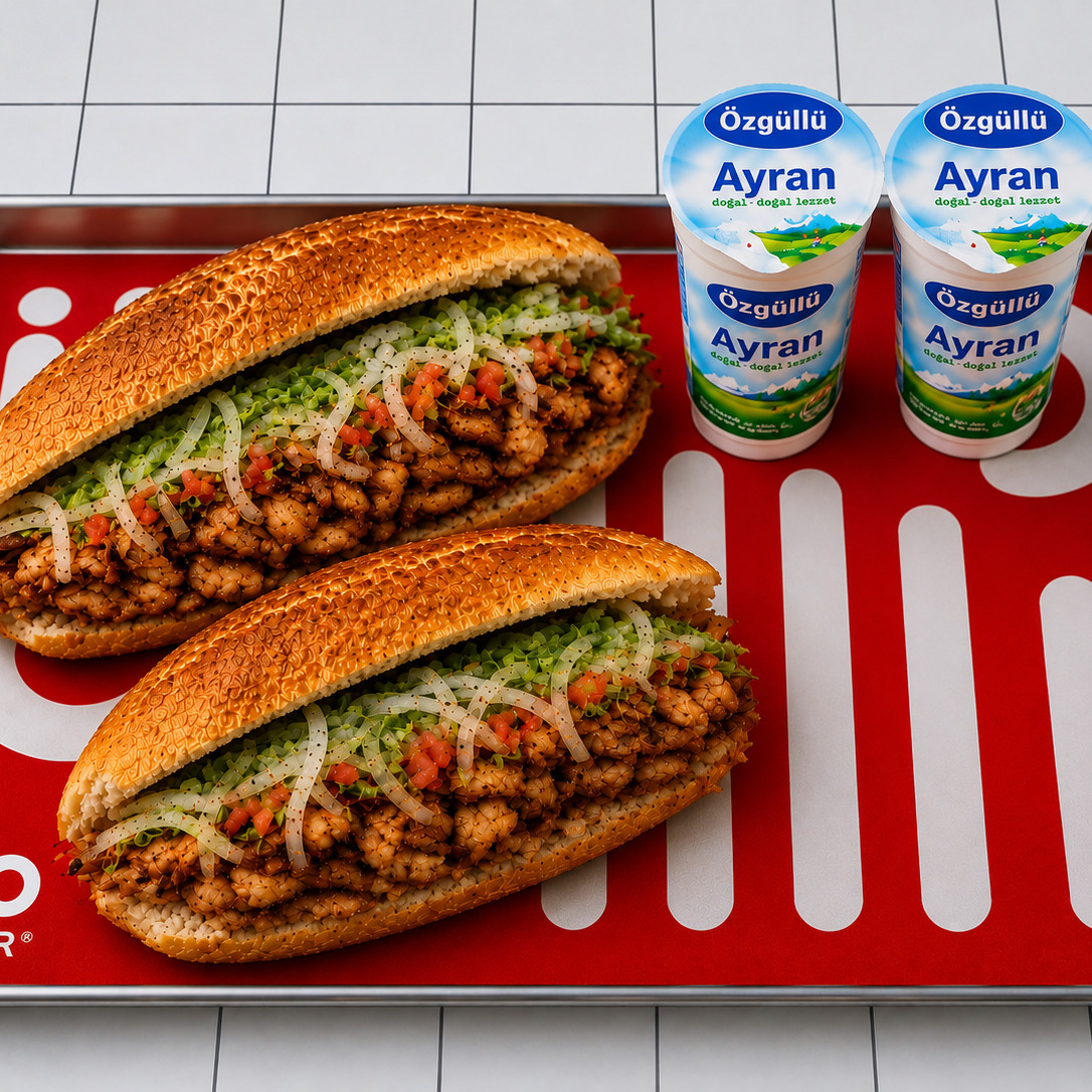 2 Ekmek Arası Tavuk Döner & 2 Ayran