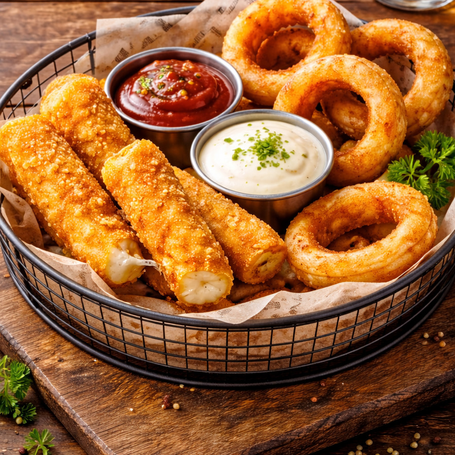 6'lı Sepet (Mozzarella Sticks, Soğan Halkası)