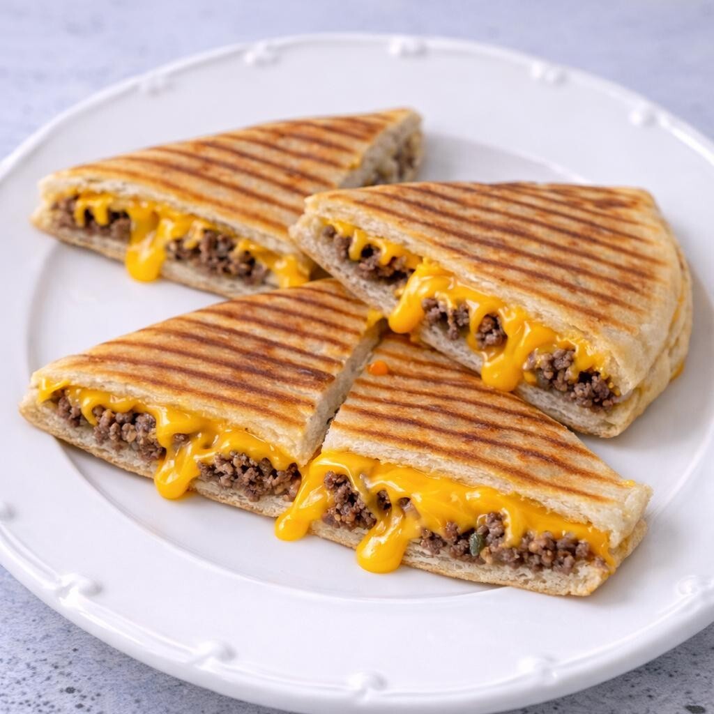 Cheddarlı Kıymalı Bazlama Tost