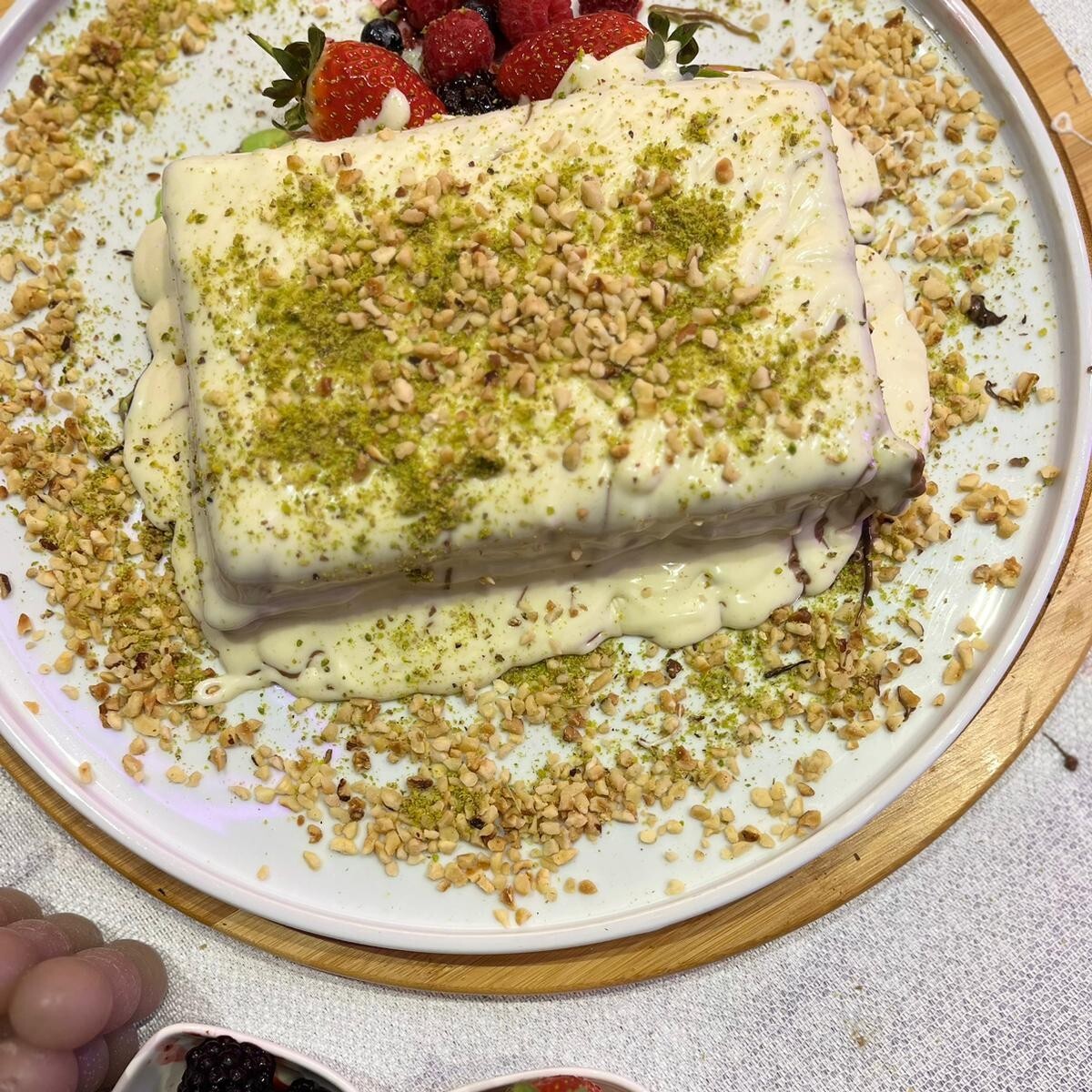 Beyaz Çikolatalı Waffle Meyvesiz (Küçük)