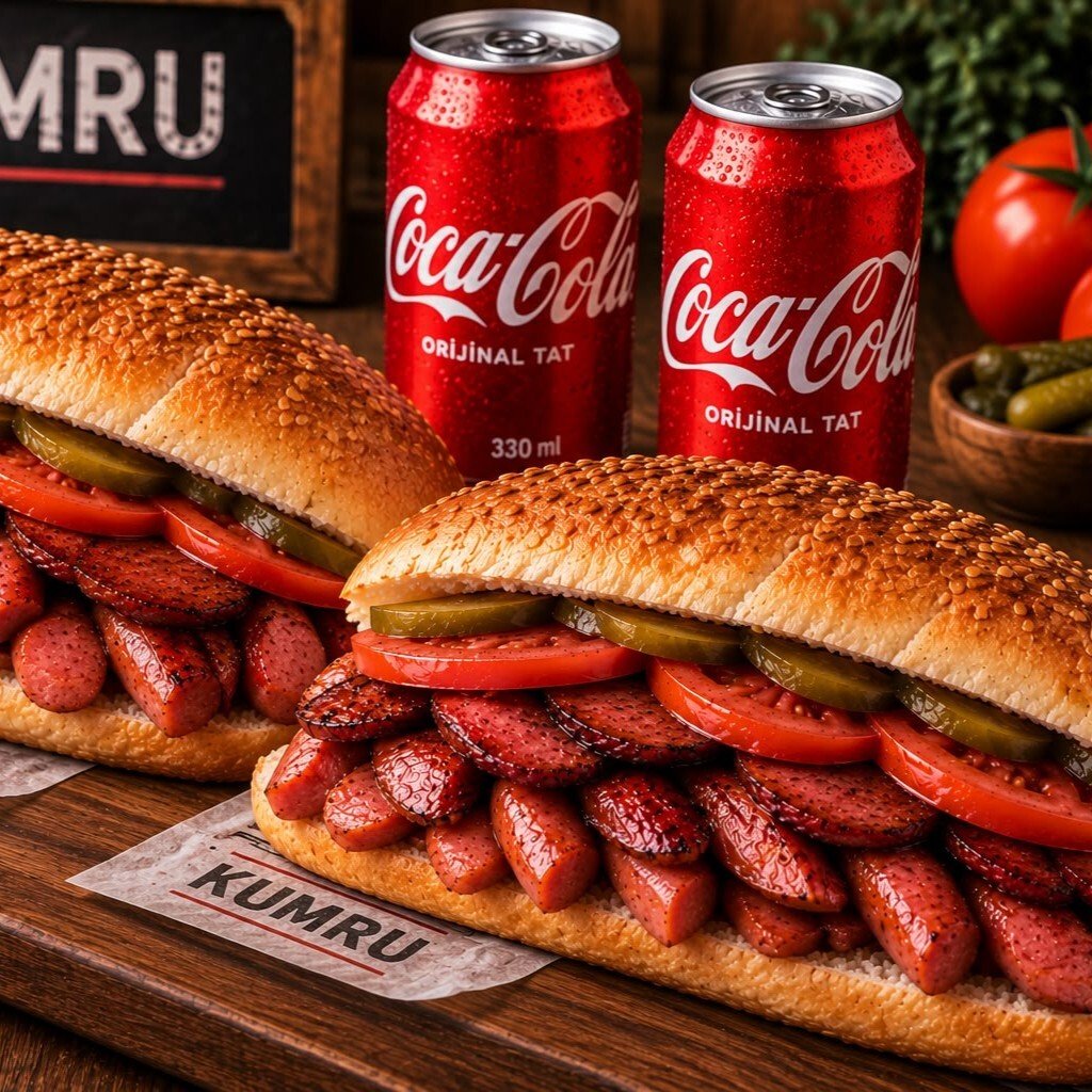 2 Kumru Ekmek + 2 Coca Cola (330 ml)