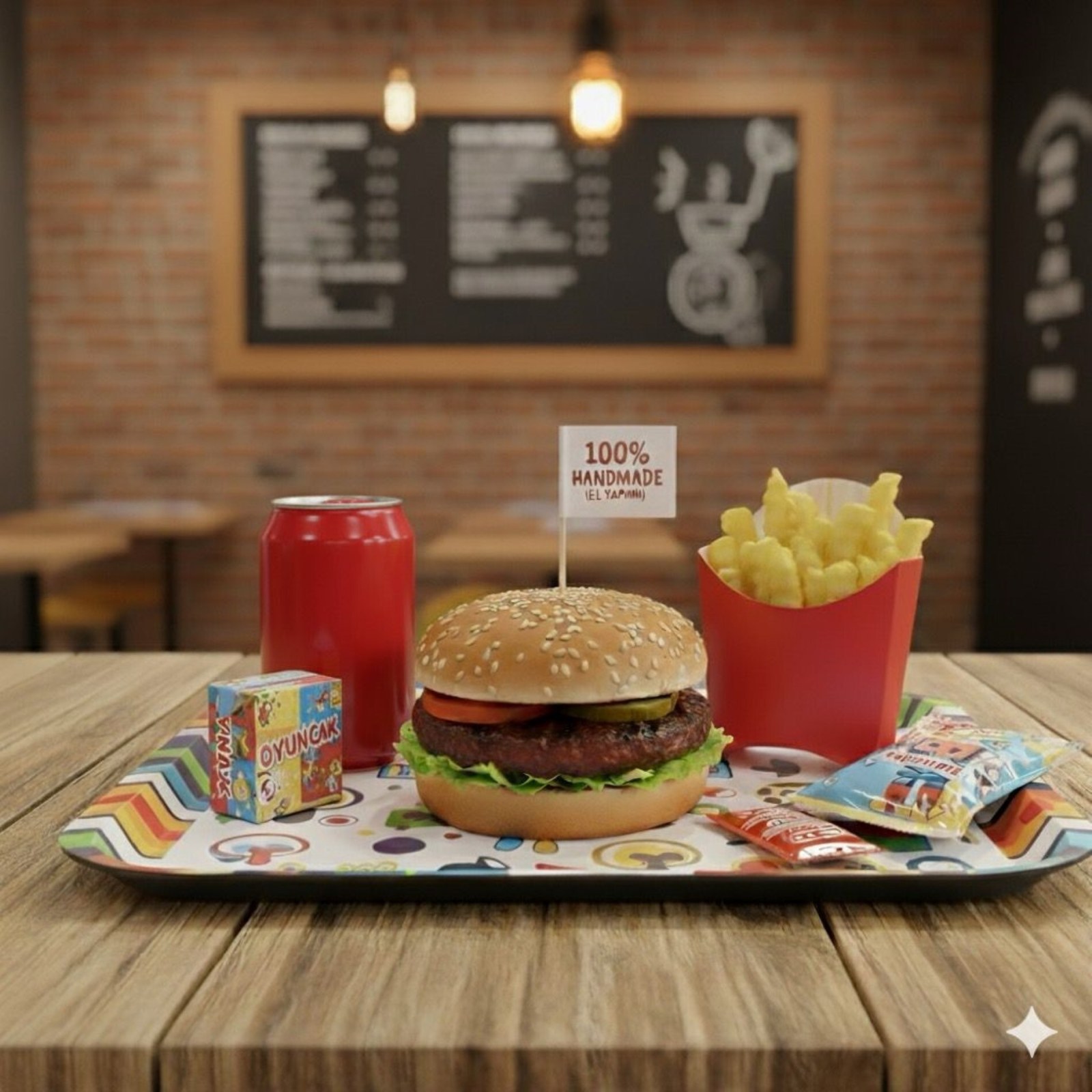 Kids Klasik Dana Burger Menü