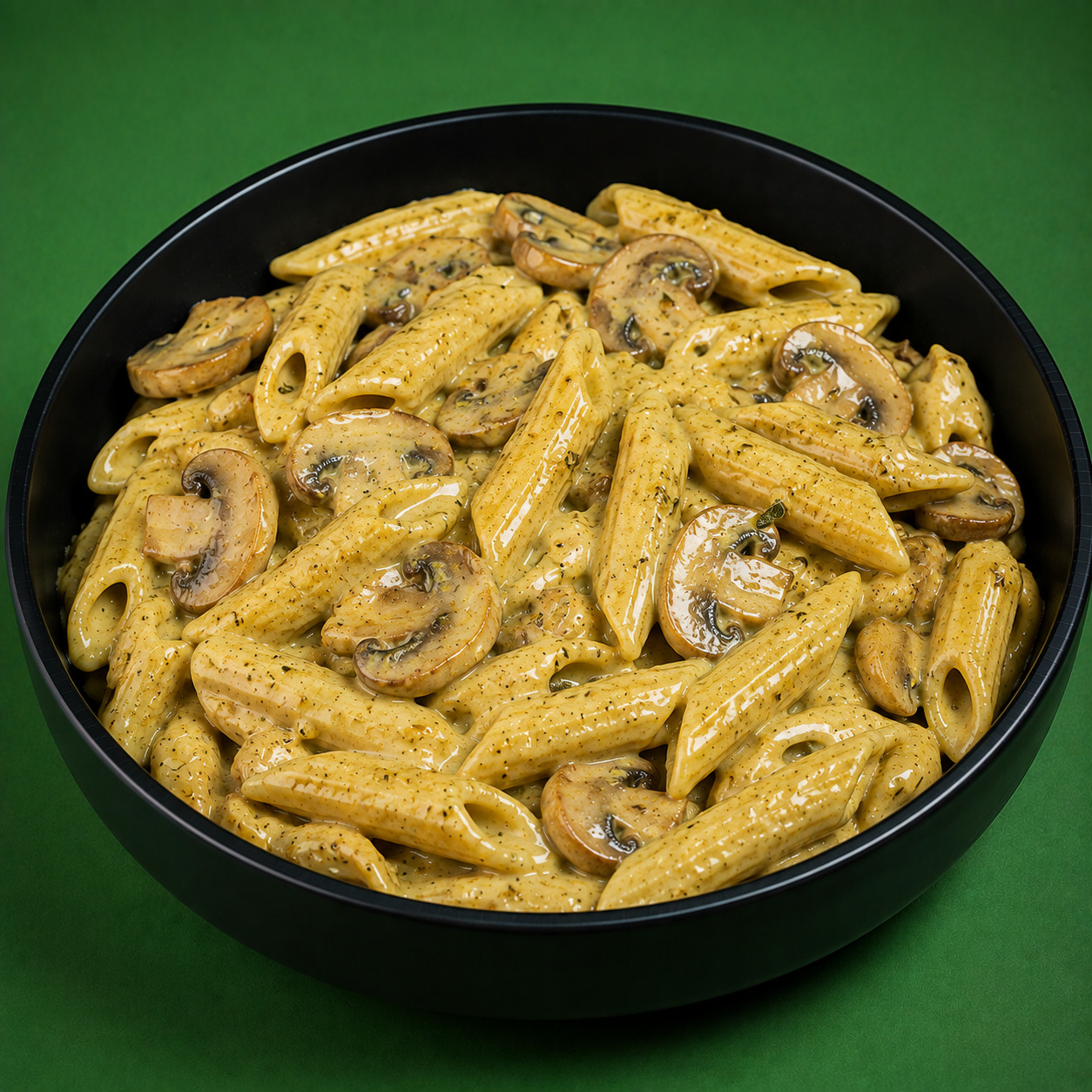 Tavuksuz Köri Mantar Soslu Penne Makarna
